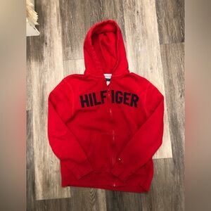 Tommy Hilfiger Red Zip Up Men’s Sweatshirt Size Medium